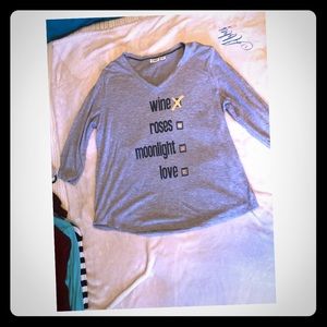 Quarter length shirt.